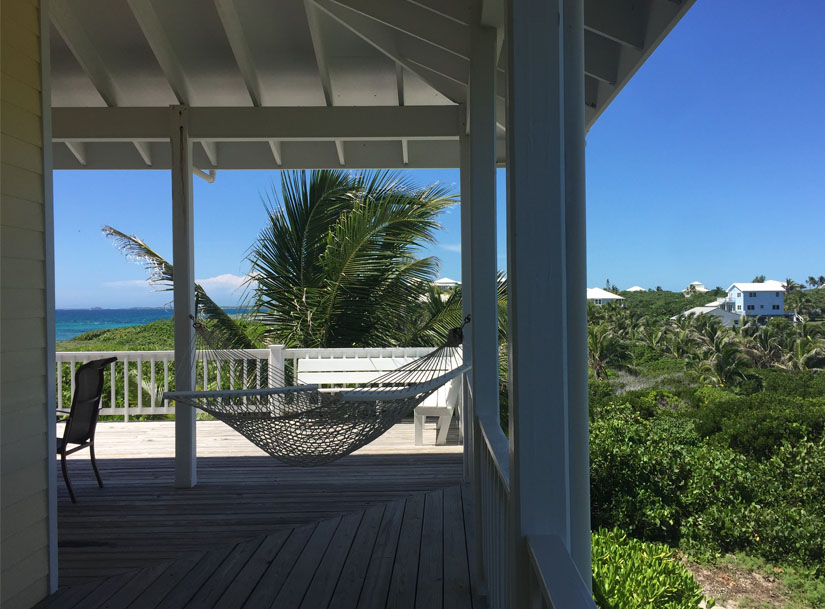 Barefoot Beach hammock on wraparound porth